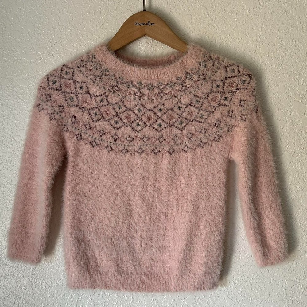 Primark Girls Super Soft Pink Sweater 5-6 Years NWOT